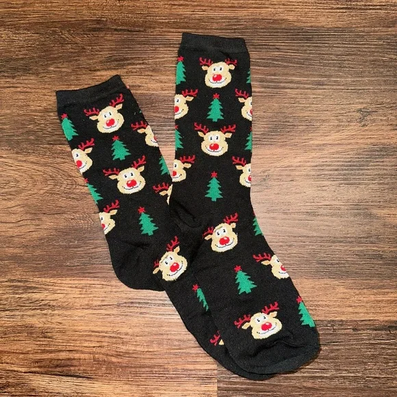 Festive‎ Reindeer Crew Socks