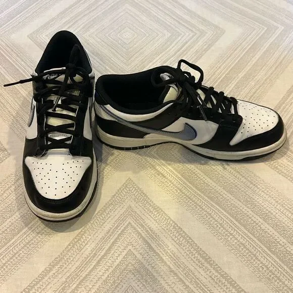Nike Dunk Low Boys Black/Hyper Royal/Summit White/Black Sneakers - Size 6.5