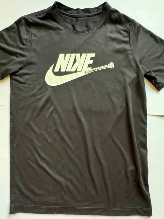 Nike Dri-FIT Baseball Graphic Tee Boys XL Black Athletic