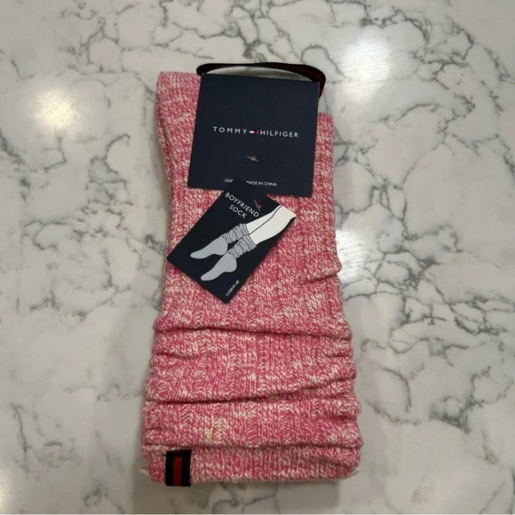 NWT‎ Tommy Hilfiger Pink Boyfriend Socks Size 6-9.5