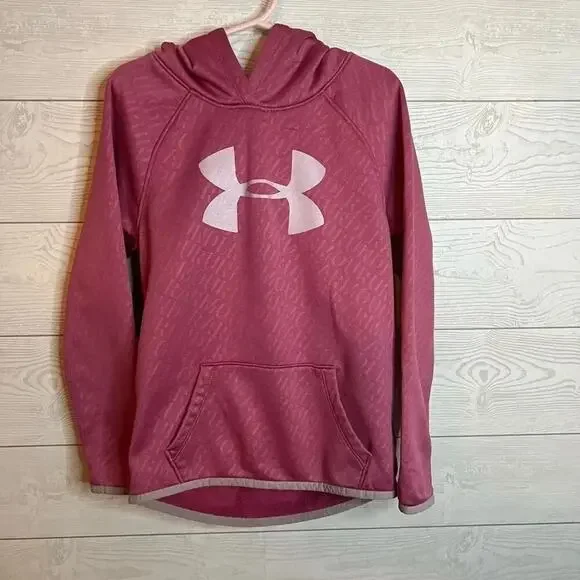 Girls’ Under Armour pink pullover hoodie Size YXS