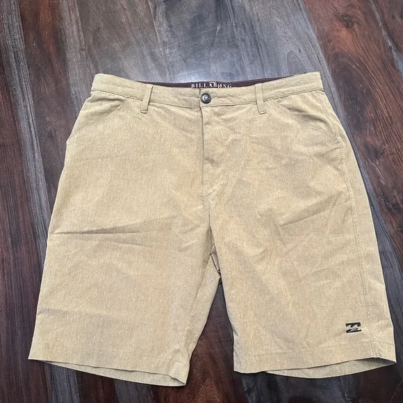 Billabong Tan Flat Front Shorts for Casual Wear