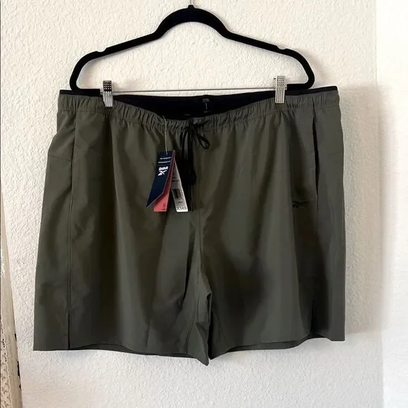 Men's Reebok Dark Green Athletic Shorts ~ Size 2XL