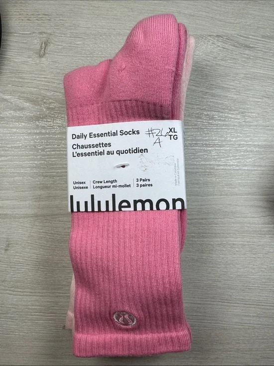 Lululemon Daily Essential Socks 3 pack