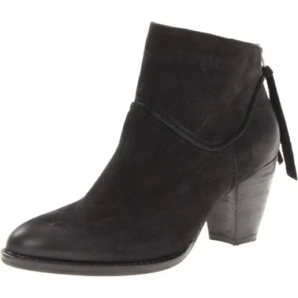 Steven Steve Madden Size 7 Ankle‎ Boot Bootie Wesley Black Nubuck Suede Leather