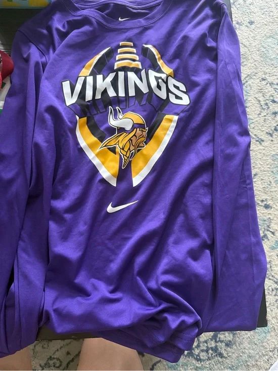 Nike Purple Minnesota Vikings Long Sleeve Logo Shirt