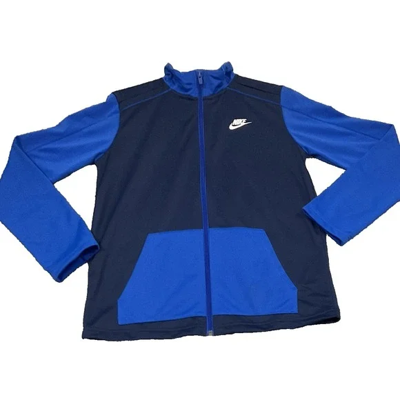 Nike‎ Sportswear Boys Full Zip Hoodie Royal Blue Youth XL Cotton Poly CVC NWT