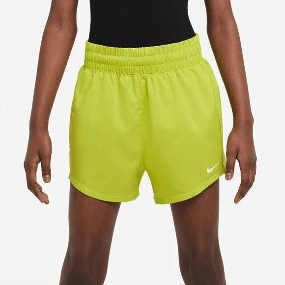 Nike One‎ Shorts Girls' Bright Cactus/White, Size M