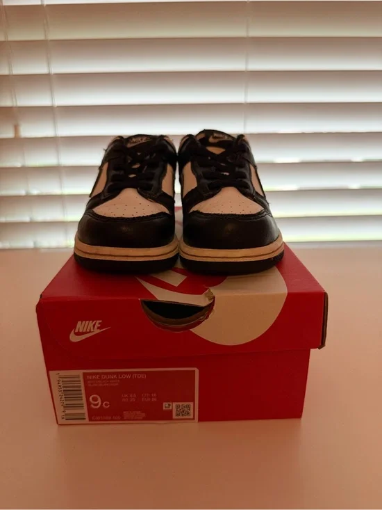 Nike Kids Black and White Low-Top Dunks
