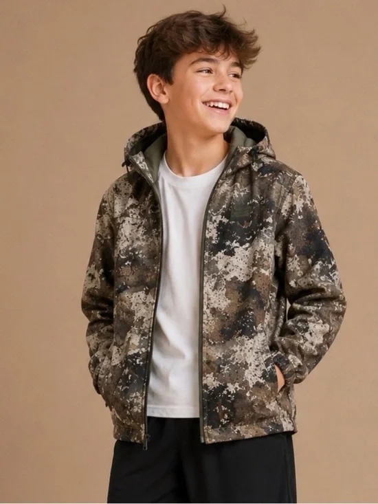 RedHead Camo Zip Hooded Jacket Youth Large Outdoor Hunting