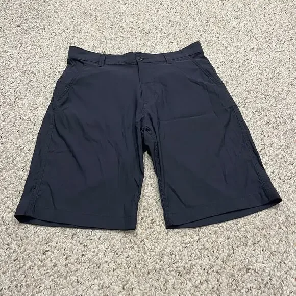 Eddie Bauer Travex Horizon Mens Performance Chino Shorts 33 Gray Outdoor Hiking