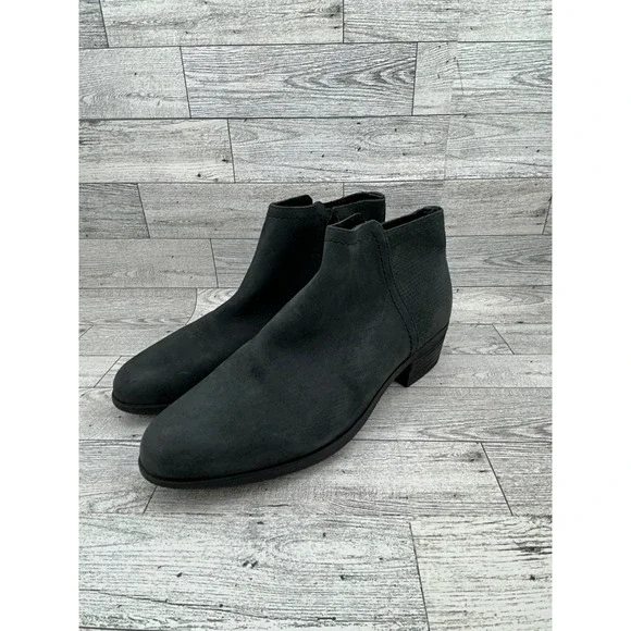 Rockport‎ Womens Black Leather Ankle Boots Side Zip Truss Comfort Size 7 CG8064
