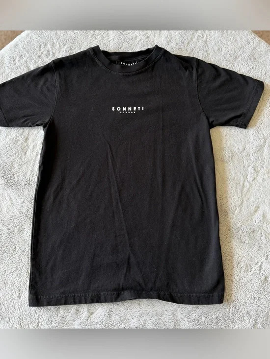 Kids Black Sonneti Logo Short Sleeve Tee