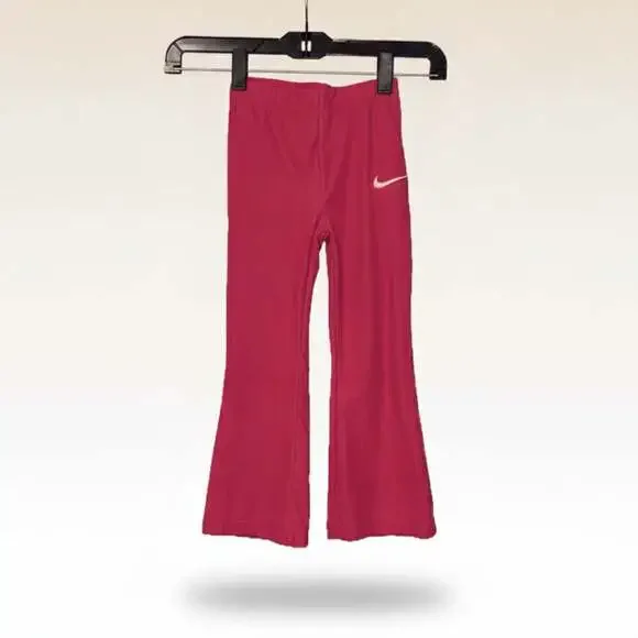 Nike Little Girls' Ribbed Flare Leggings, Playful Pink
