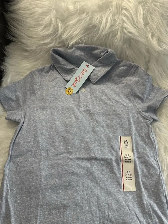 Cat & Jack Light Heather Gray Polo Shirt for Kids
