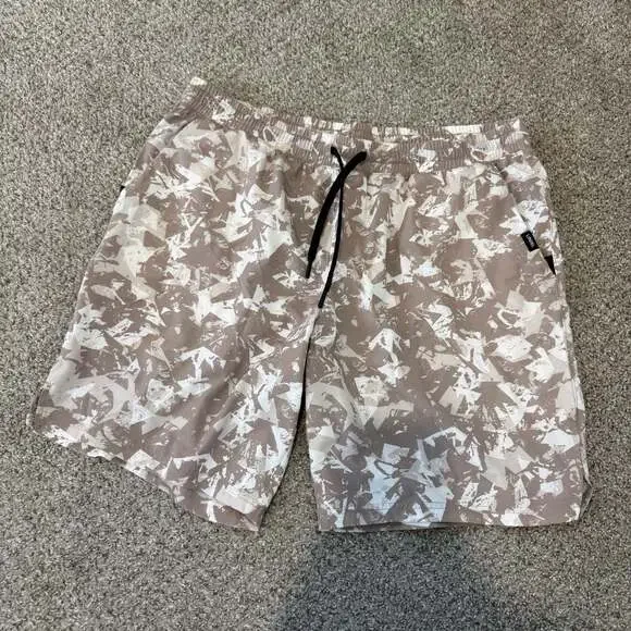 UNRL Men's Stride Desert Shatter Camo Performance Shorts