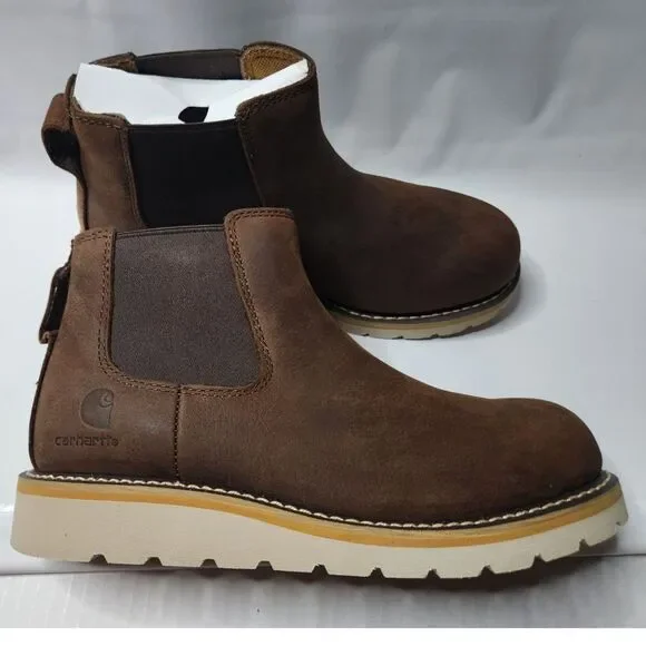 Carhartt Women’s Pull‑On Chelsea Wedge Boot Brown 8.5M
