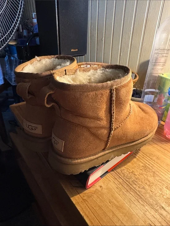 UGG Chestnut Suede Short Shearling Boots