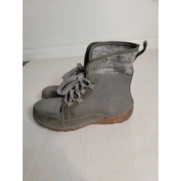 Chaco Women's Barbary Castlerock Gray Suede Chukka Hiking Boots Size 8