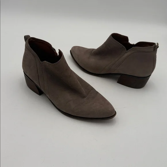 Franco Sarto Taupe Ankle Booties suede women 8.5M casual office