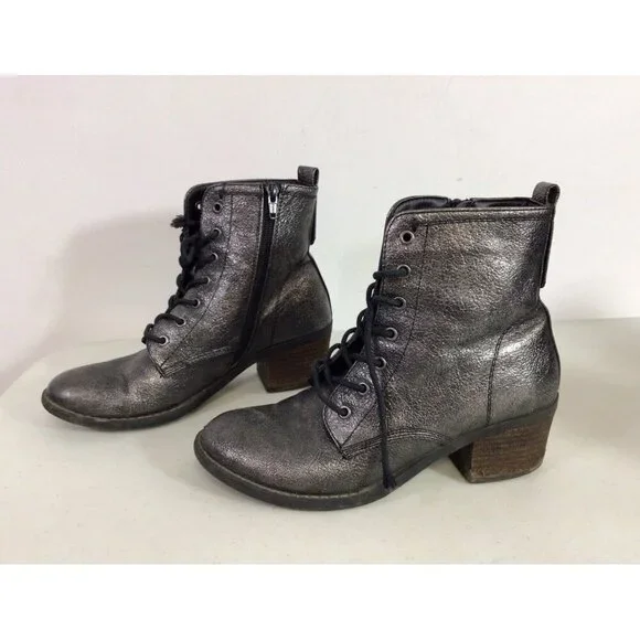 Alberto Leather Boots Y2K Combat Lace Up Womens 39