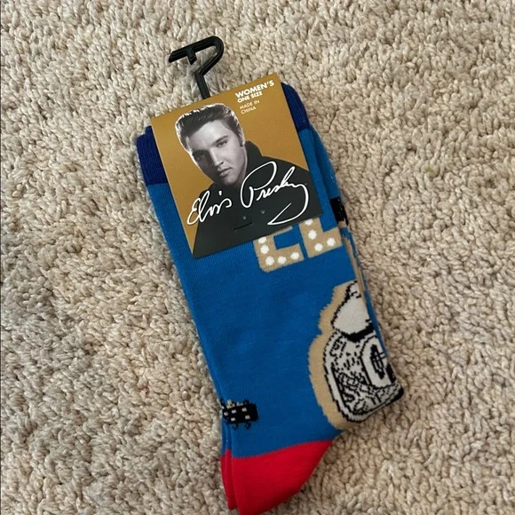 ELVIS PRESLEY Womens Crew Socks OS (6-9.5)
