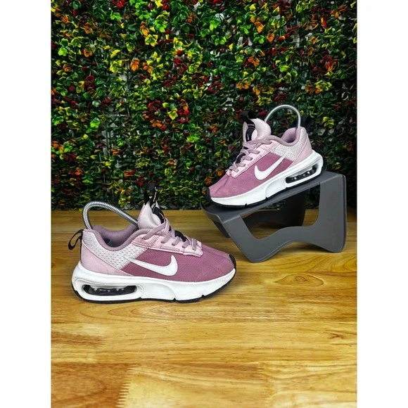 Nike Air Max INTRLK Lite Kids Pink White Running Shoes DH9394-601 Size 13C