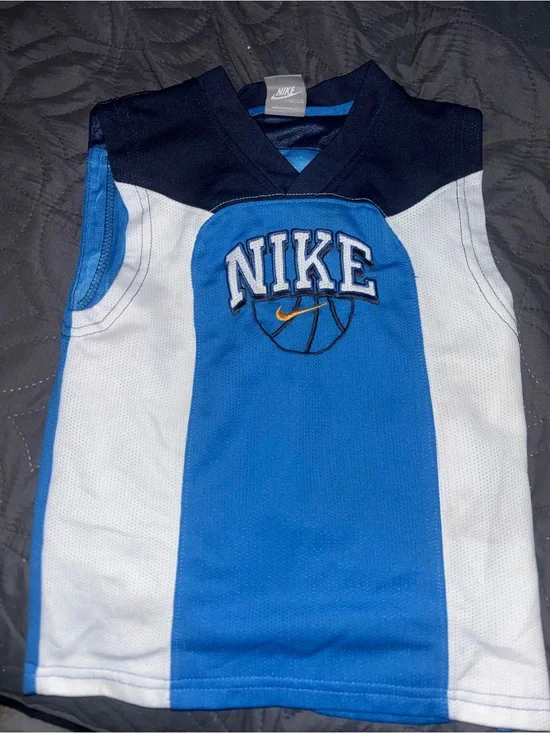 Nike Blue, White & Navy Boys' Basketball Jersey