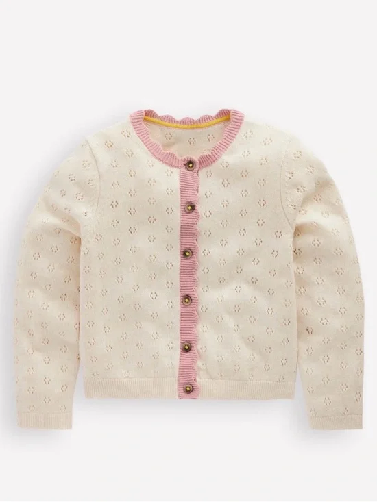 Mini Boden Girls Everyday Scalloped Cardigan- Size 11-12