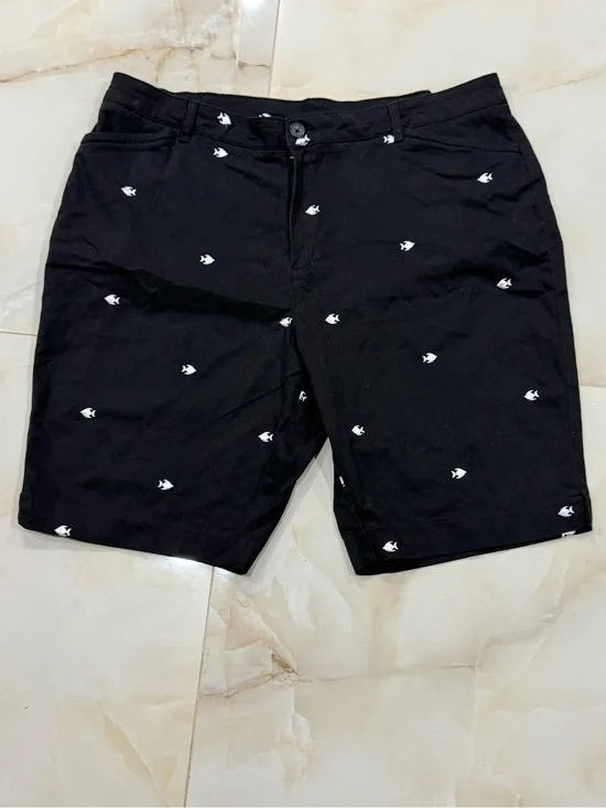 Basic Editions Navy and Black Tag Short Casual Bottoms