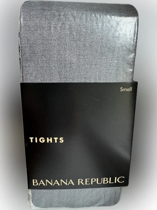 BANANA REPUBLIC TIGHTS SHEER 800 SEALED NYLON SPANDEX BLACK SMALL 797560 NEW NWT