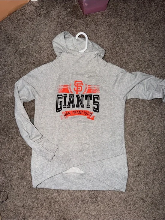 San Francisco Giants girls Gray Hoodie with Orange & Black Logo