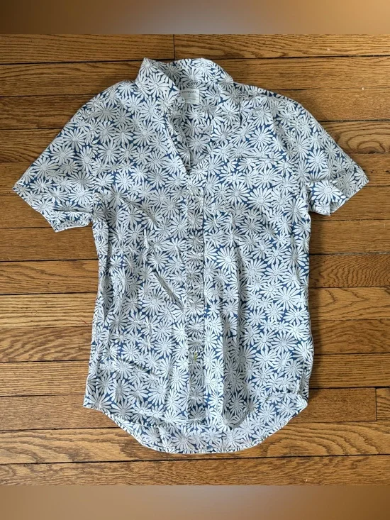 Crewcuts Floral Button-Up Shirt - Size 12