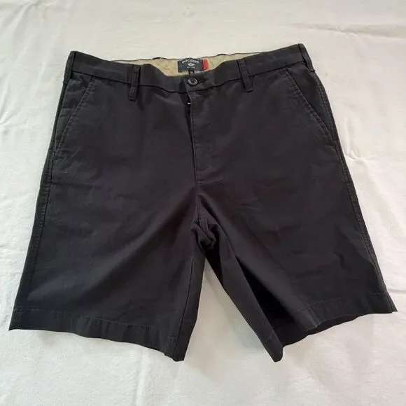 Dockers Ultimate Supreme Flex Black Chino Shorts 34 9” NWT