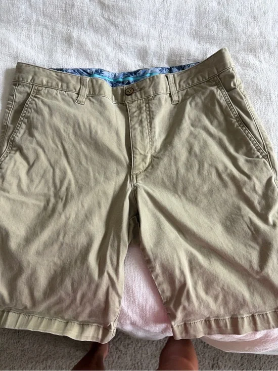 Tommy Bahama Khaki Green Men's Shorts with Blue Lining