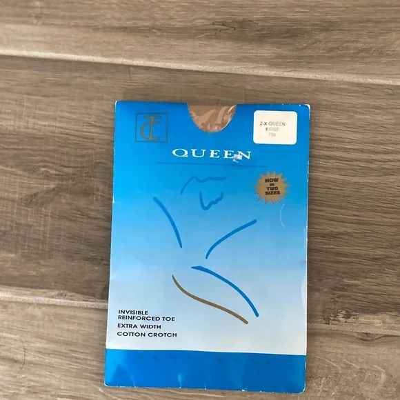New Vintage Queen 2X beige pantyhose
