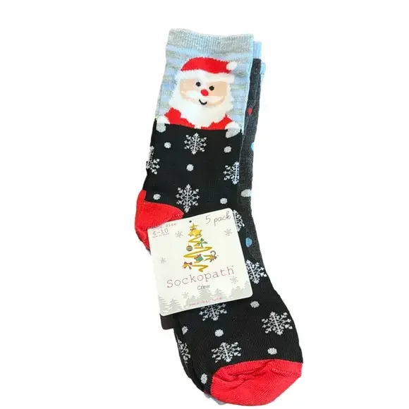 Bundle Sockopath Holiday Crew Socks 5 Pair NWT