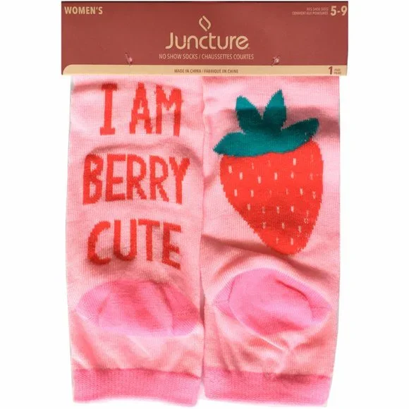 I AM BERRY CUTE Strawberry Socks