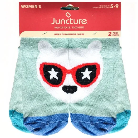 Fun Polar Bear with Star Sunglasses Socks