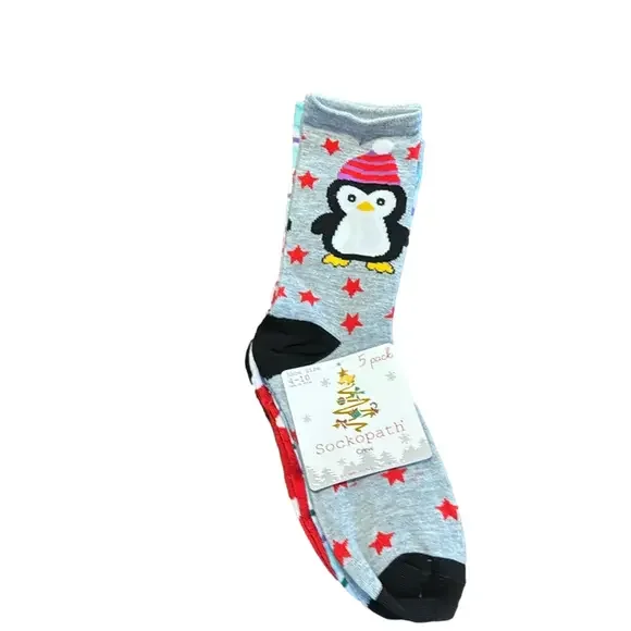 Bundle Sockopath Holiday Crew Socks 5 Pair NWT
