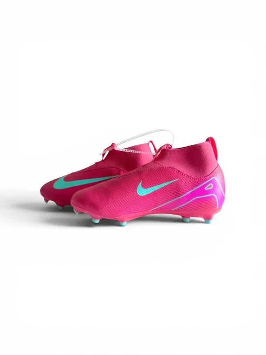 Nike Youth Football Cleats Bright Crimson/Turquoise Size 2Y (EU 33.5) Molded Cle