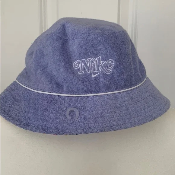 Kids Nike Terry Rainbow Stripe Reversible Sun Bucket Hat Child Youth Beach Vaca