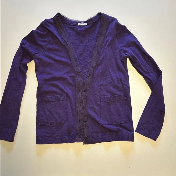 Crewcuts Vibrant Purple Knit Cardigan Sweater