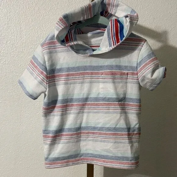 Cat & Jack Multicolor Striped Hoodie T-Shirt