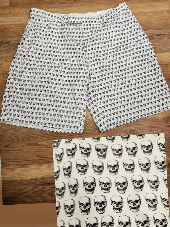 RLX Ralph Lauren Golf Shorts Men's 38 White Black Skull Print 10