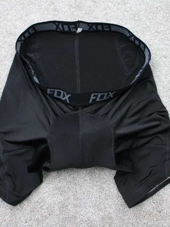 Fox Racing Cycling Shorts Mens Medium Black Padded Stretch Waistband Athletic