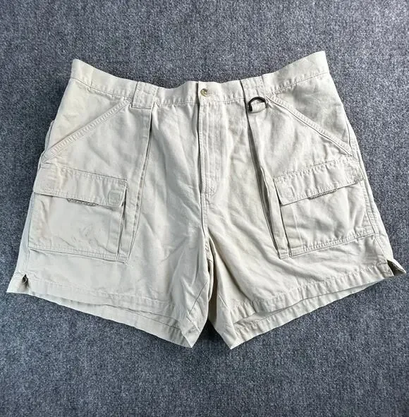 Columbia Sportswear Men's Cargo Shorts Khaki Cotton Size XL 7L Utility