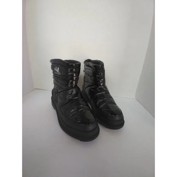 SM New‎ York Puffer Boots Winter Snow Boots Quilted Black Boots Size?