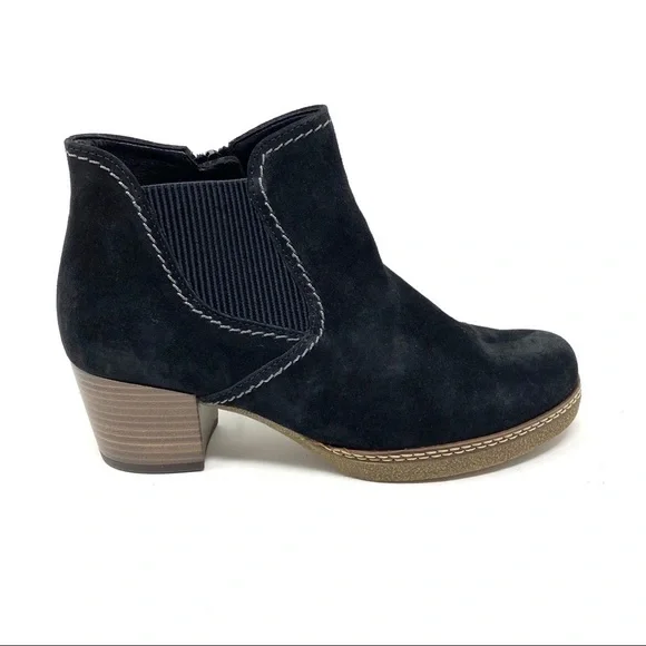 Gabor comfort suede Chelsea ankle boots black