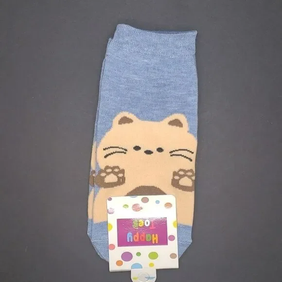 Cat No Show Socks Blue Socks